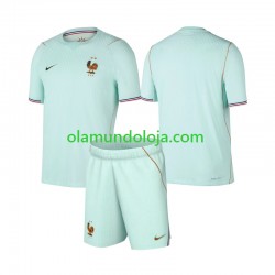 Camisola França Criança Equipamento Segundo Copa do Mundo 2026 Manga Curta